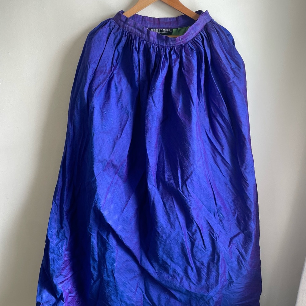 Vintage Anthony Muto Electric Blue Full A-Line Skirt